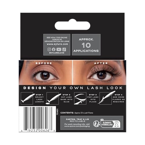 Eylure Luxe 3D Individuals Cluster False Lashes, Short, Medium & Long