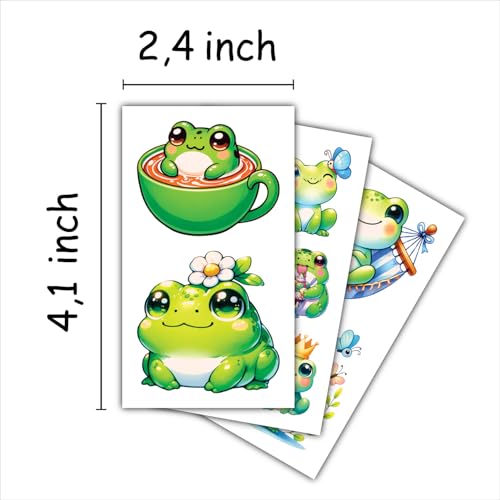 Temporary Tattoos Party Supplies - set 30 Sheets Tattoos (Frogs)