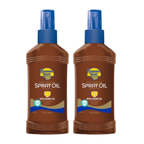 Banana Boat Deep Tanning Spray Oil SPF 4 8oz - Pack of 2