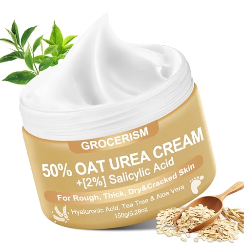 Grocerism 50% Urea Foot Cream with 2% Salicylic Acid for Dry Skin, 5.29 oz