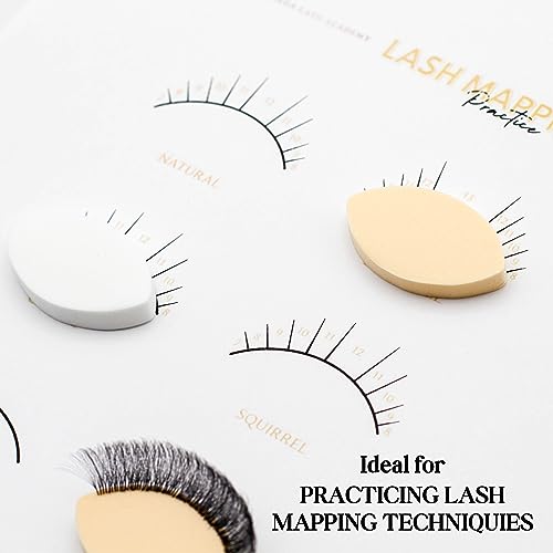 25 pcs Practice Sponges for Beginner Lash Artists | Eyelash Extension Eye Shape Sponges | Lash Extension Supplies (White)