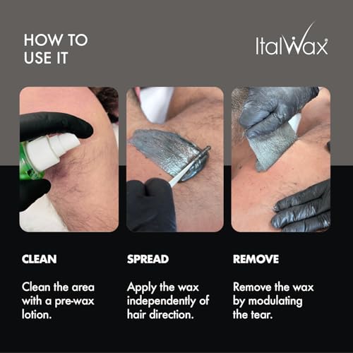 Italwax Pour Homme - 1kg / 2.2lb - Hard wax beads for hair removal - Special for man - Natural formulation - Easily removes coarse hairs - Ideal for barber shops