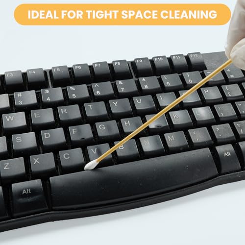 500PCS 6" Cotton Swabs with Wooden Sticks - Lint Free