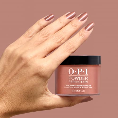 OPI Powder Perfection Route Beer Float: Opaque Soft Brown Nail Dipping Powder