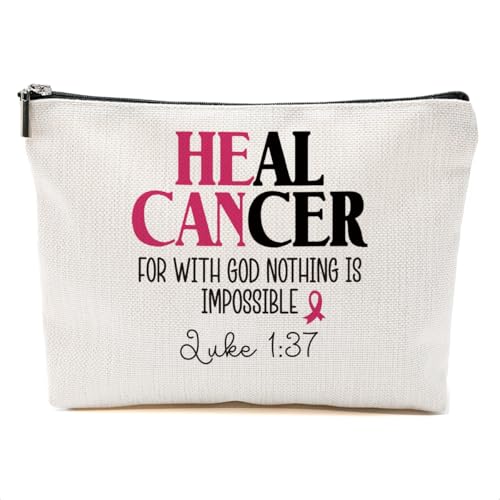 Breast Cancer Awareness Makeup Bag - Travel Cosmetic Pouch