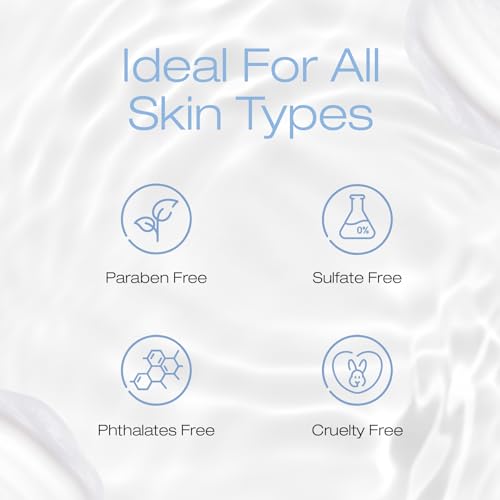 CleanSkin Brightening Facial Cleanser Exfoliating Face Wash with Hyaluronic Acid that Help Removes Dirt, Oil and Make-up, Fragrance-free, Paraben Free, 6.7 Oz