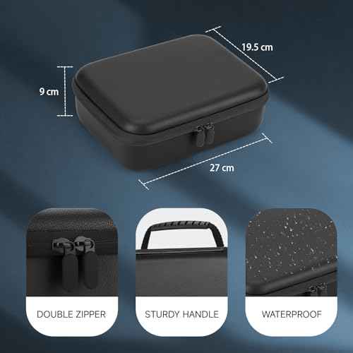 MOSLA Hard Barber Accessories Case for Hair Clippers, Mens Hair Cutting Barber Supplies Holder, Trimmer Organizer Storage Bag for Hair Cutting, Guard Grooming Kit (PU Black)