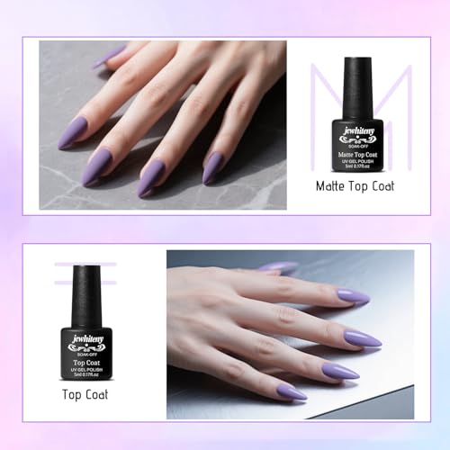 JEWHITENY 14-Color Poly Gel Nail Extension Kit with 48W UV Lamp