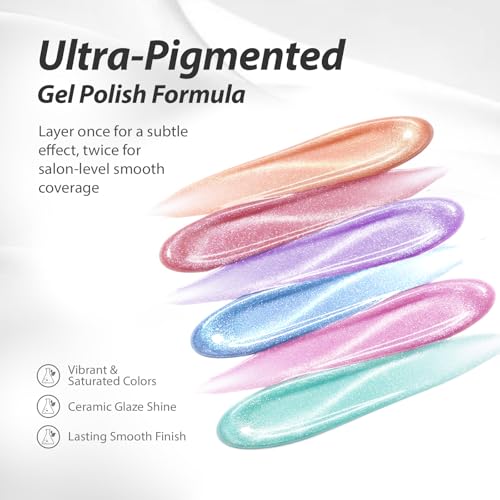 Makartt Cat Eye Gel Nail Polish Set - 6 Colors, 15ML