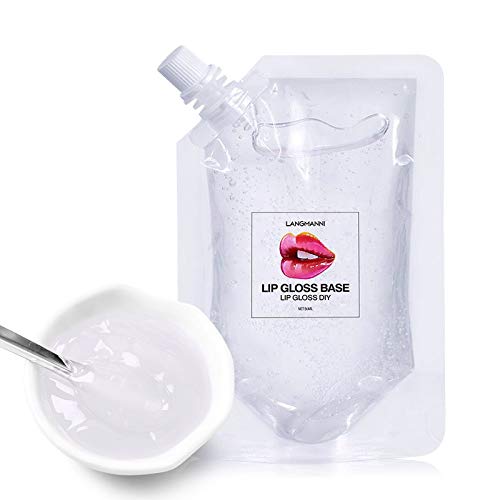BestLand 2Pack DIY Homemade Moisturizing Lip Gloss Base, Lip Makeup Primer Basic Lipstick Material, Natural Non-stick Clear Lip Gloss Base Making Lip Gloss Supplies, 2Pack 100ml (Transparent)