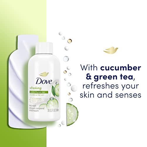 Dove Body Wash 24 Count Refreshing Cucumber and Green Tea Refreshes Skin Cleanser That Effectively Washes Away Bacteria While Nourishing Your 3 oz