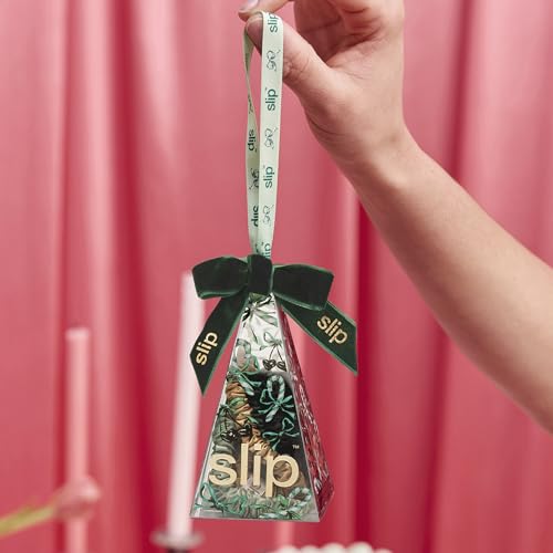 slip Skinny Scrunchies in Sweetie Pie Ornament Packaging: Anti-Crease, Anti-Breakage Slipsilk¢â Design Protects Delicate Hair | Includes 4 Pure Silk Scrunchies