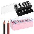 5-Hole Cosmetic Pencil Sharpeners - 2 Pack for Eyeliner & Lip Liner