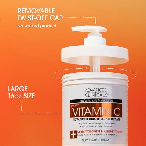 Advanced Clinicals Vitamin C Brightening Cream + Vitamin C Brightening Face Gel Cream Set