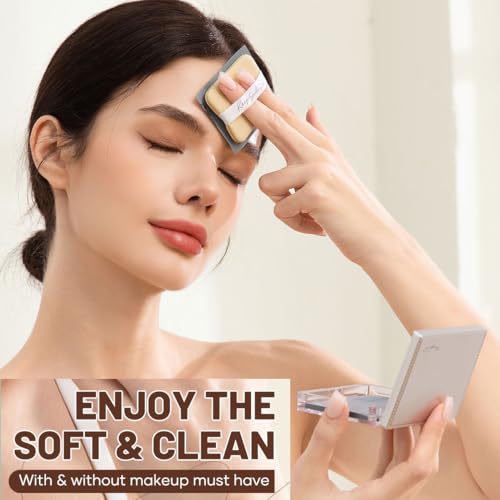 Blotting Papers with Mirror & Puff - 100 Bamboo Charcoal Sheets
