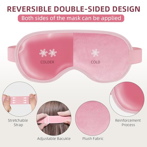 Cooling Eye Mask for Puffy Eyes & Dark Circles (2-Pack)