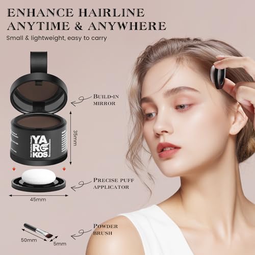 Dark Brown Hair Shadow Powder for Roots & Hairline