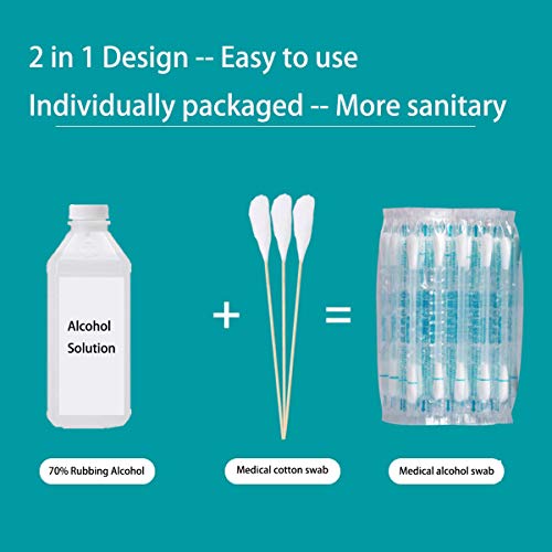 150pcs Alcohol Swabs Cotton Tipped Applicators for Wound Care & First Aid