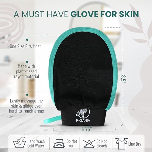 Deep Viscose Exfoliating Glove & Back Scrubber for Body & Skin Care