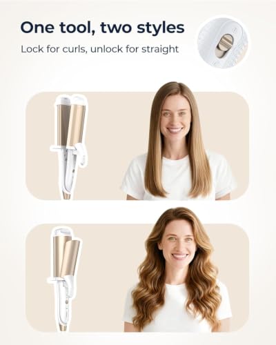 FURIDEN Lite Gold Dual-Voltage Travel Curling Iron for Europe