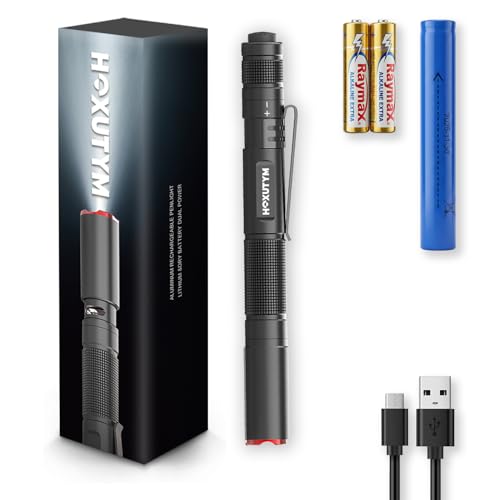 Hoxutym Rechargeable Pen Light - 800 Lumen USB-C Flashlight