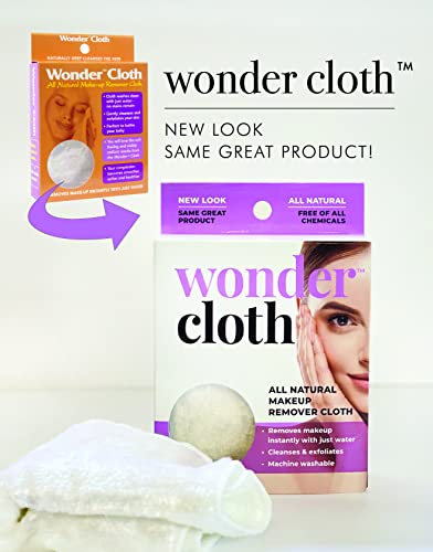 Wonder Cloth Makeup Remover - Pack of 3, All-Natural Reusable