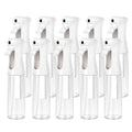Aquableu Spray Bottle for Hair ? 10-Pack Continuous Mist Spray Bottle for Hair Care, Styling, Cleaning, Plants, Pets & Essential Oils (Clear, 10oz)