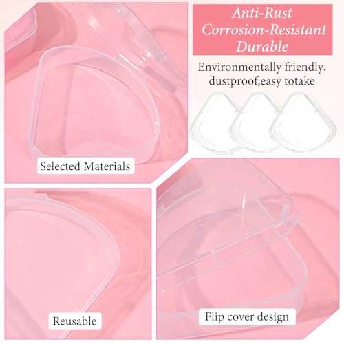 Triangle Makeup Puff Case - 12 Pack Portable Powder Holder
