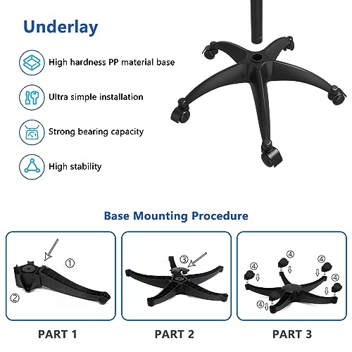 Adjustable Salon Tray Cart with Wheels & Storage