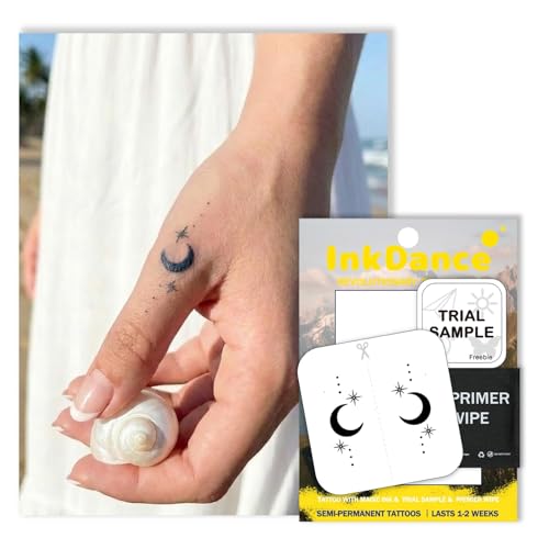 Lunar Moon Semi-Permanent Tattoo Set - Waterproof, 1-2 Weeks