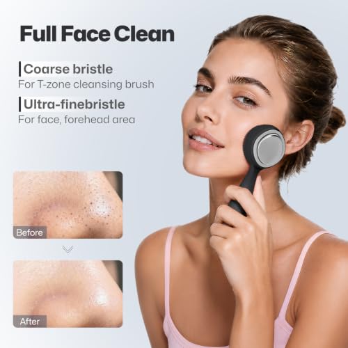 PRITECH Facial Cleansing Brush with Heat & Vibration | Rechargeable