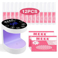Nail Glue with Cordless Rechargeable Mini UV LED Nail Lamp,Super Strong Nail Glue for Acrylic Nails Long Lasting,24W Small UV Light for Nails Professional Flash Cure Nail Lamp for Nail