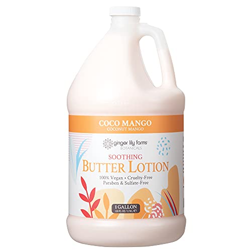 Ginger Lily Farms Botanicals Hand Soap + Butter Lotion Bundle, Coco Mango
