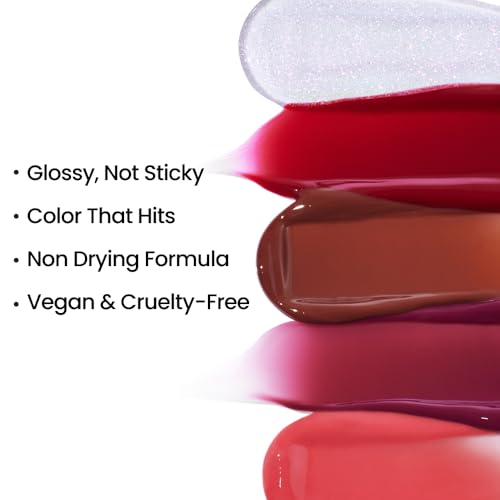 Glossy Lip Stain Plumping Lip Oil Tint with Hyaluronic Acid