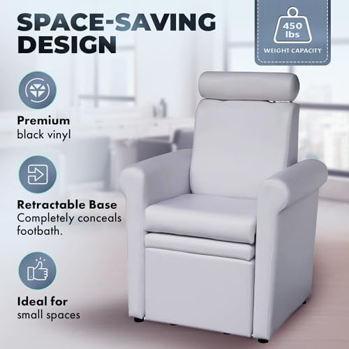 Buy-Rite Mona Lisa Plumb-Free Pedicure Chair with Retractable Base