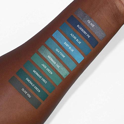 Aromi Green Metallic Liquid Lipstick | Turquoise Teal-Green Lip Color with Shimmery Finish, Vegan, Cruelty-free, Smudge Proof, Long-lasting, Handmade (Mermaid Tail)