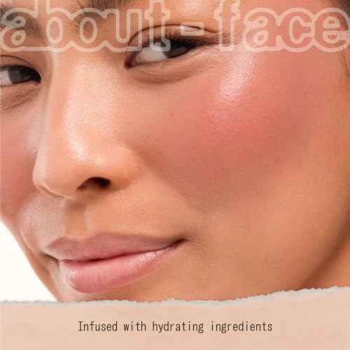 about-face Blush Rush Liquid Blush ? Hydrating, Buildable Formula with Jojoba Oil, Hyaluronic Acid, and Squalane ? Long-Lasting Dewy Finish ? Vegan & Cruelty-Free (Grand Prix ? Rich Brown)