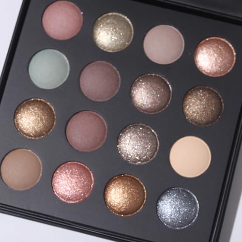 UCANBE 16-Color Eyeshadow Palette - Matte, Shimmer & Glitter