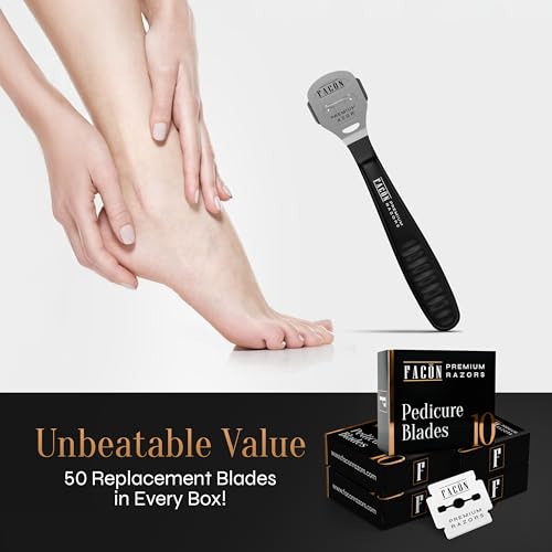 Professional Callus Shaver with 50 Blades - Surgical-Grade Tool for Feet & Hands