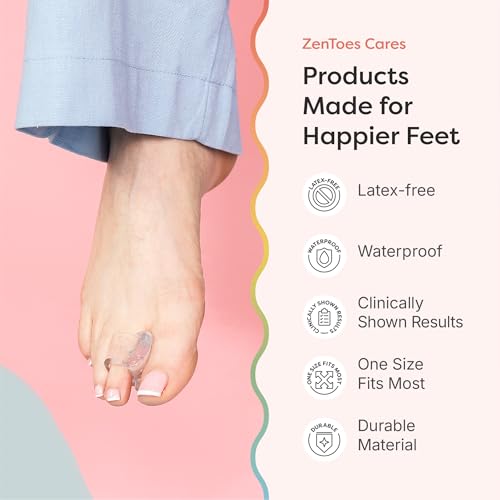 ZenToes Gel Toe Separators for Bunions & Overlapping Toes - 4 Pack