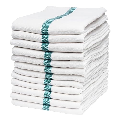 Diane 100% Cotton Barber Towels - 15"x26" Soft White Salon Towels (12 Pack)