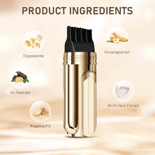 2-Pack Root Touch-Up Hair Color Stick & Comb for Gray Hair, Waterproof & Quick-Drying