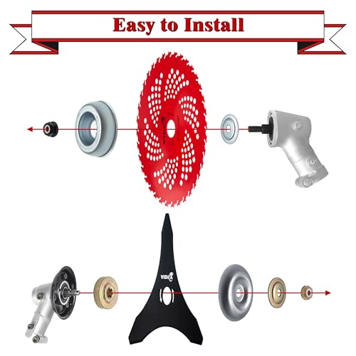 Carbide & Carbon Steel Weed Eater Blades with Universal Adapters
