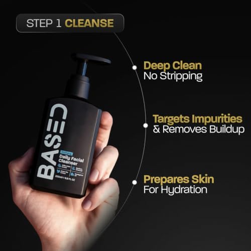 BASED Men's Daily Skincare Duo - Face Wash & Moisturizer
