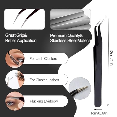 Lash Bond & Seal Kit with Cluster Glue, Remover & Tools