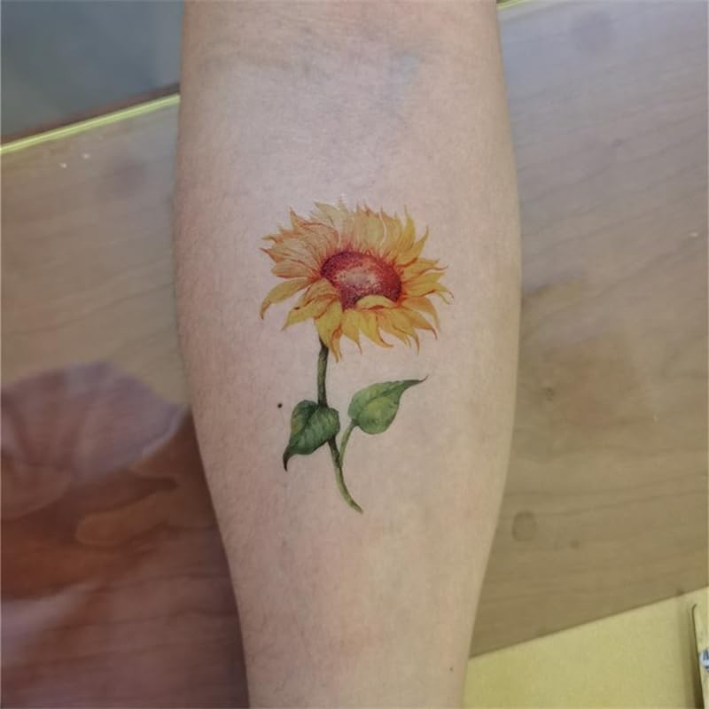 Sunflowers Temporary Tattoo Stickers Waterproof 24-Pack