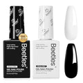 Beetles Black & White Gel Polish Kit - HEMA-Free UV/LED Soak Off Gel