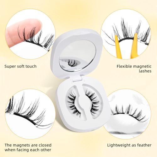 QUEWEL Magnetic Eyelashes Kit - Reusable, No Glue, Easy Application