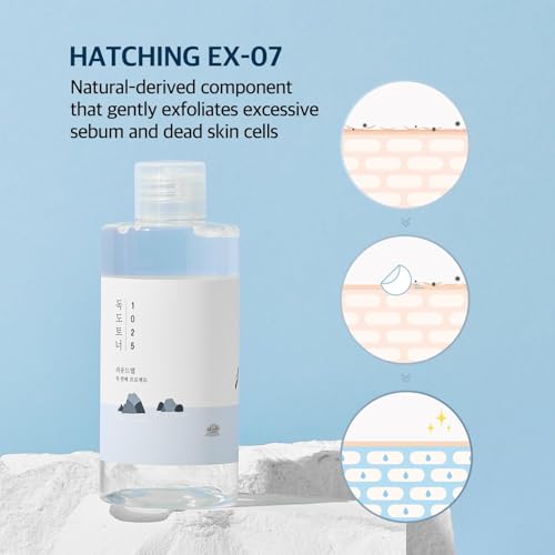 Round LAB 1025 Dokdo Toner + Dokdo Lotion Set | Gentle Exfoliating Dead Skin Cells Without Irritation, Hydrating, Watery Type Toner, Lotion, for Sensitive Skin (6.76fl.oz)