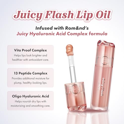 rom&nd Juicy Flash Lip Oil 01 Pomelo - Hydrating Gloss